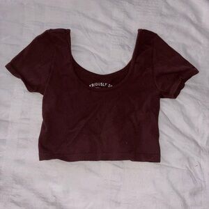 Women's Brown Crop Top